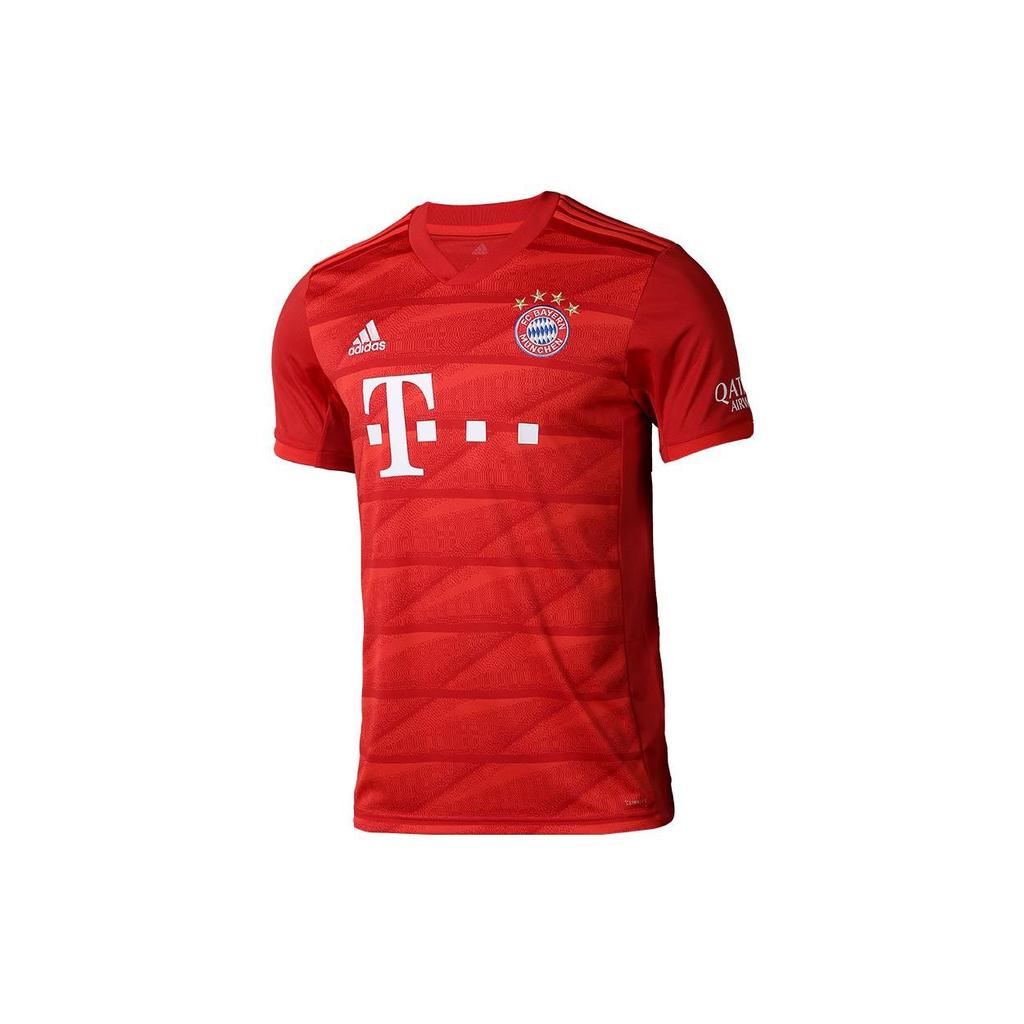 Adidas Bayern Munich Home Jersey With Letter Logo, Short Sleeve, Supporter Edition, 2019-2020 Season Men Tops Red DW7410