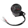 12V Universal LED Backlight Motorcycle Odometer Speedometer Gauge K/MH Single Indicator (Black)