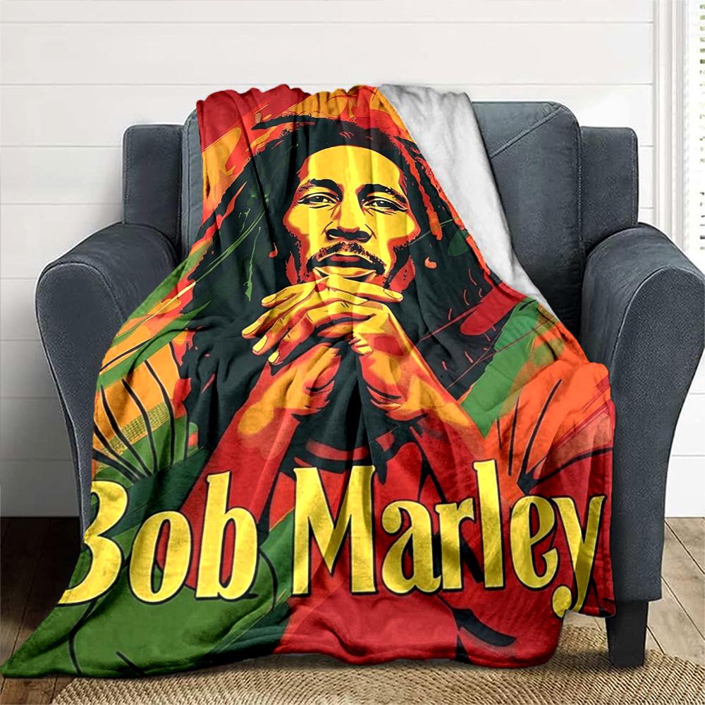 Bob Marley Blanket Durable Comfort Perfect for Office Livingroom Seaside Four Seasons Universal Warmthful Decor