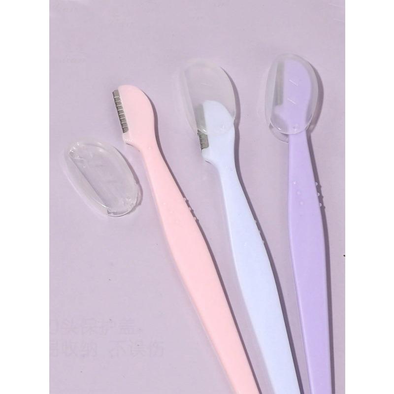 1pcs Eyebrow Razors, Straight Handle Eyebrow Makeup Tools Grooming Razors, Unisex Stainless Steel Hair Remover With Protective Cover