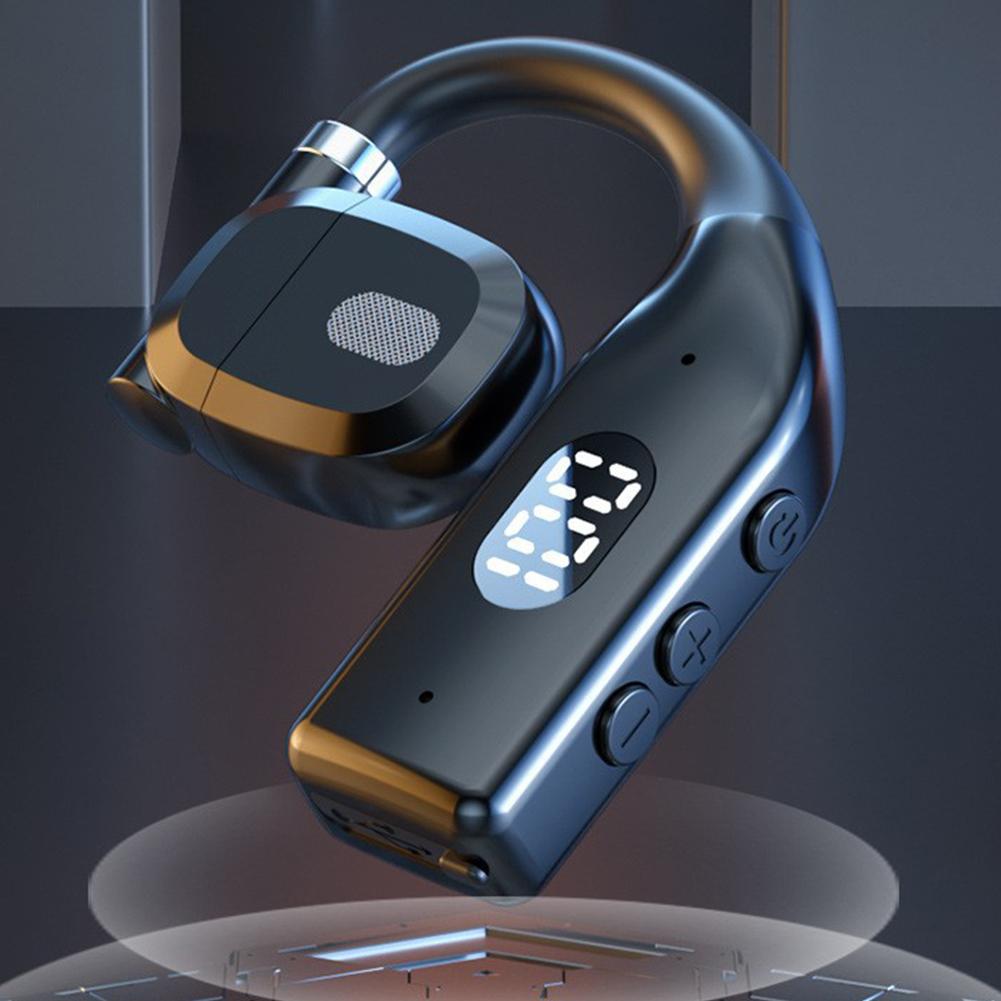 Wireless Business Bluetooth Headset With LED Display Earphones With Mic Handsfree Noise Canceling Headset For Driving Earbuds