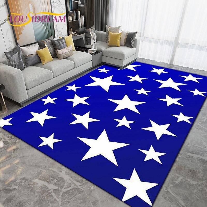 Pentagon Five-pointed Star Area Rug,Carpet Rug for Living Room Bedroom Sofa,Kitchen Bathroom Doormat Non-slip Floor Mat Gifts