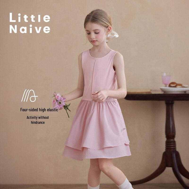 Little Naive Girls  Sleeveless Tiered Dress 160