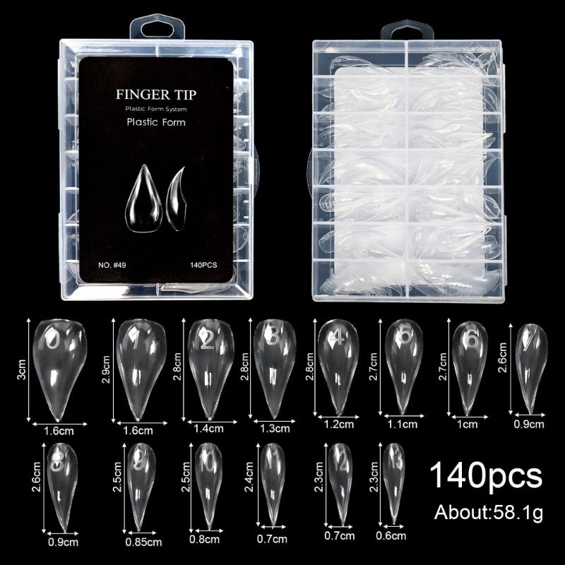 Professional Nail Double Forms ABS Crystal Tip For Quick Length Extension Durability At Home Salon Manicure Nail Mold