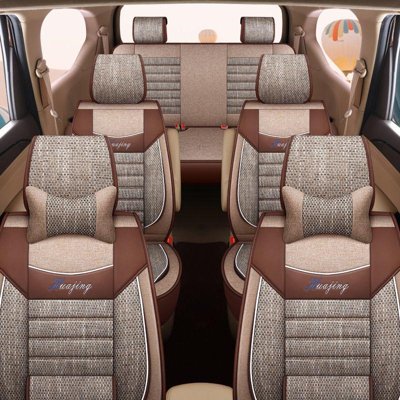Leather Linen Seat Covers for Wuling Hongguang S, PLUS/S1 S3, Jiachen, Rongguang V, Baojun 730, Ounuo, Weiwang M20