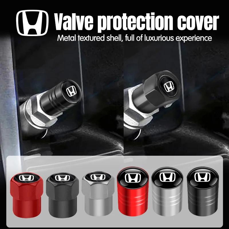  Car Wheel Tire Valves Tyre Air Caps Case Car Sticker For Honda Civic Odyssey HR-V City Accord Jazz Car Accessories rlsh58
