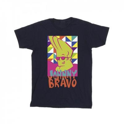 Johnny Bravo Mens Multi Triangles Pop Art T-Shirt