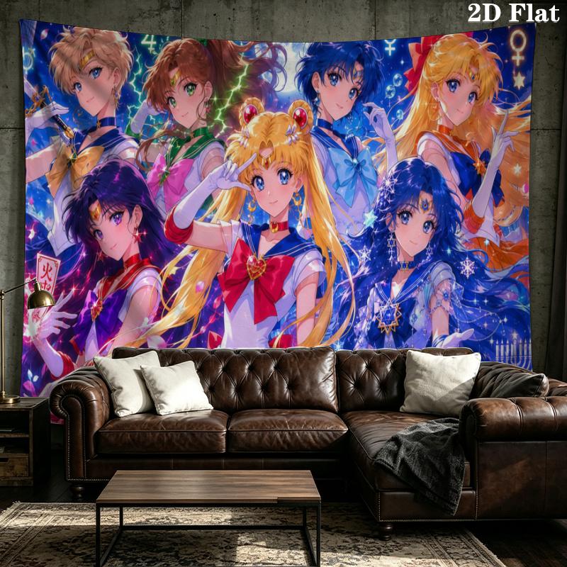 Magic Saylor Girls Wall Tapestry Aesthetic Wall Hanging Printed Fabric Blanket Decorative Tapestries for Bedroom Living Room Home Decor