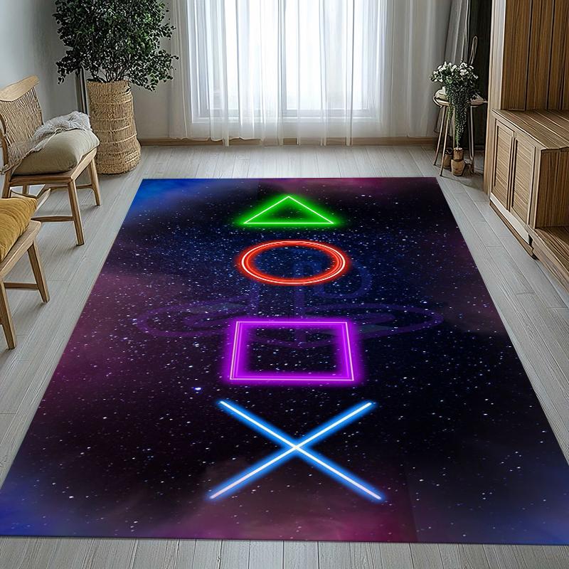 

Cartoon Game Gamer Zone Controller Logo Living Room Non-Slip Area Rug Soft Carpet for Bedroom Playroom Sofa,Home Decor Doormat 40x60cm
