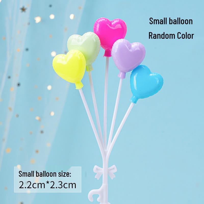 Colorful Retro Balloon Cake Toppers – Round Ball Dessert Decorations