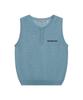 REST&RECREATION Half Button-Up Knit Vest - Sky Blue