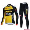 Mens Winter Thermal Fleece Cycling Jersey Set Long Sleeve Warm Bike Riding Apparel Mountain Road