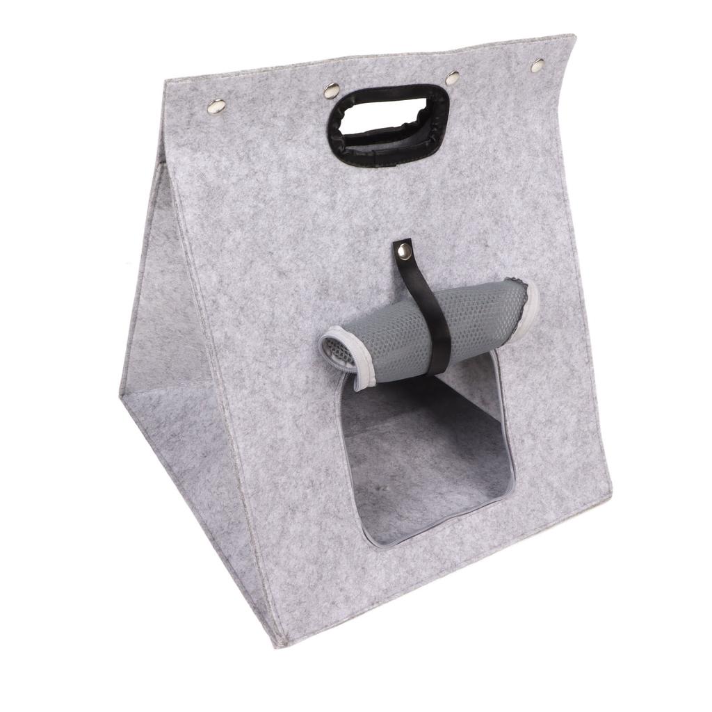 Filz Katzenbeutel Abnehmbar Waschbar Faltbar Atmungsaktiv Tragbar Katzenbeutel Haus für Kleine Katzen Hunde