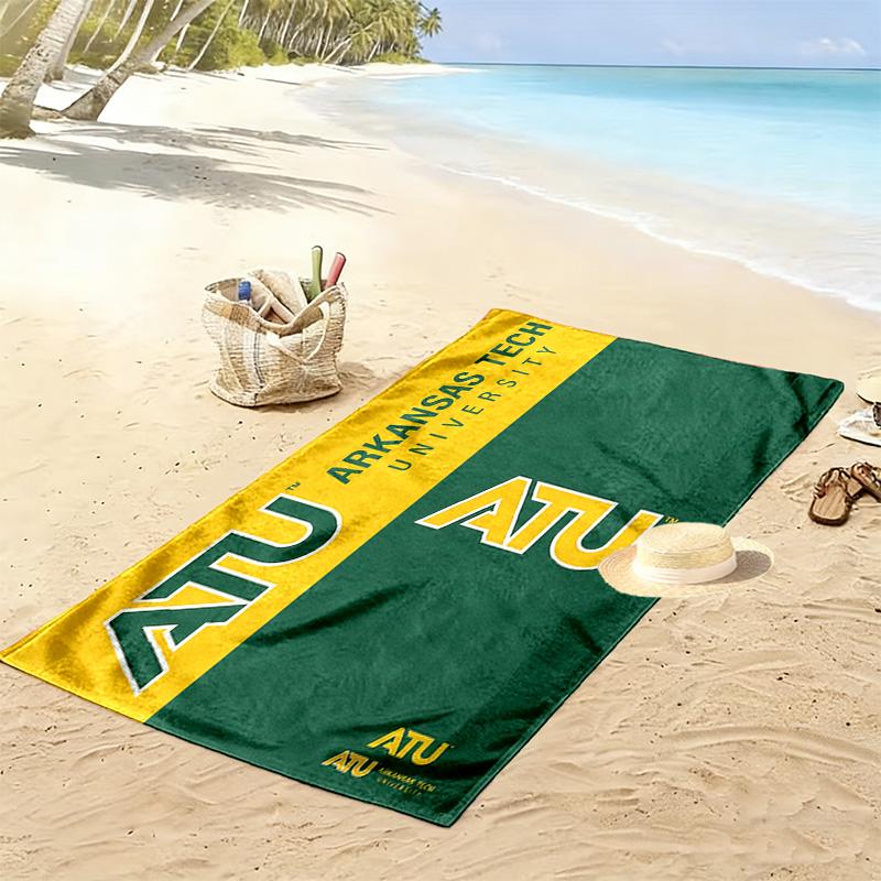 Arkansas Tech Print Beach Towel, Large Soft Quick Dry Towel for Beach Camping Swimming