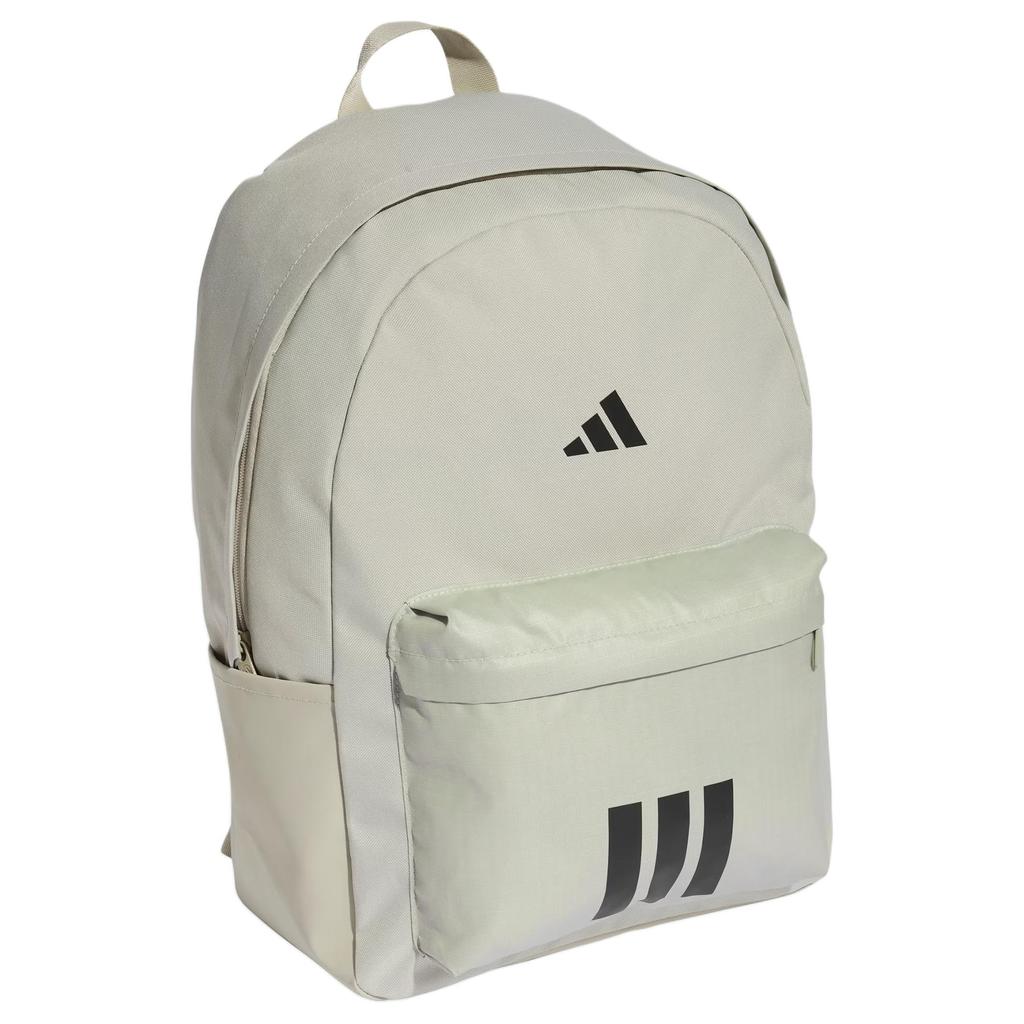 Adidas Sportswear 3-Stripes Lightweight Sports Series 27.4L Practical Commuter Plain Fabric Backpack Unisex Backpack Light-Sesame-Gray Black KQ7967