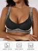 M-3XL Soft Support Small Chest Gathered Seamless Bra Women Non-wired Comfort Thin Cup Bra Lingerie