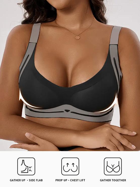 M-3XL Soft Support Small Chest Gathered Seamless Bra Women Non-wired Comfort Thin Cup Bra Lingerie