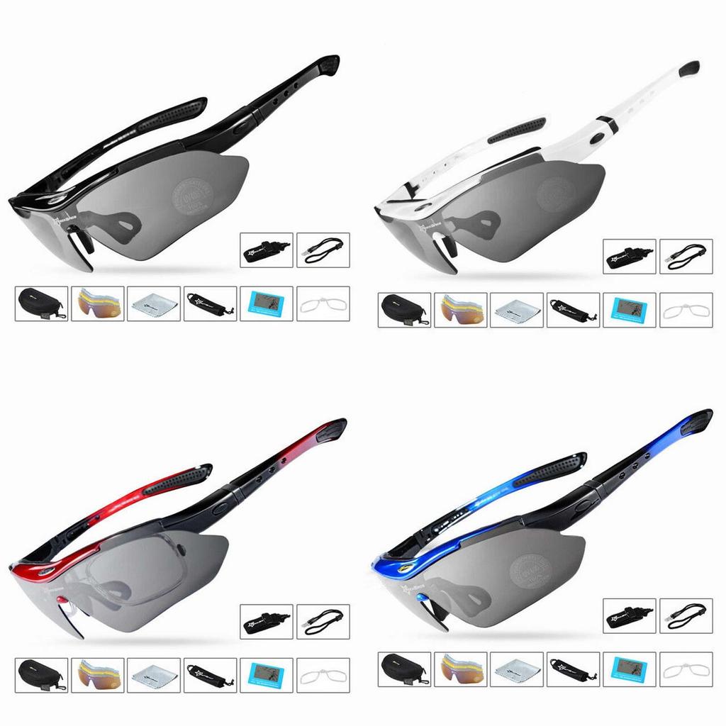 Óculos de Sol Polarizados para Ciclismo ao Ar Livre Com Cinco Lentes Intercambiáveis Para Todas as Condições Climáticas