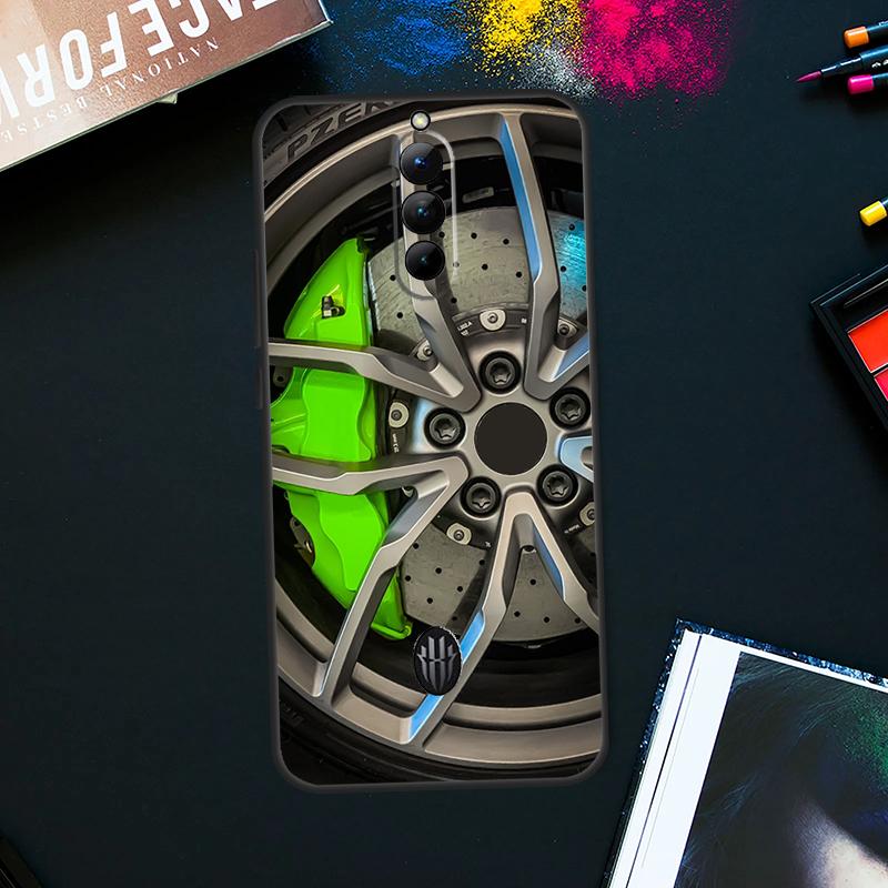 Wheel Racing Car Case For ZTE Nubia Red Magic 9 8 8S Pro Plus RedMagic 6 7 Pro 6S 7S Pro 5S 6R 5G Back Cover