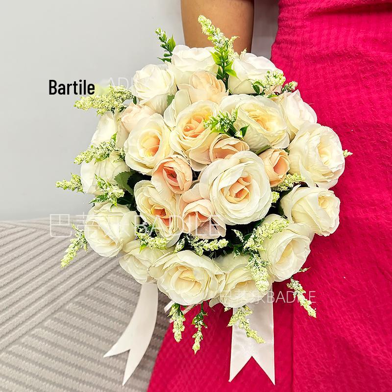 Velvet Rose Bridal Bouquet: Wedding & Photography Prop