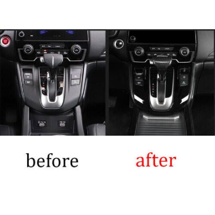 2017-2021 ABS Black 1PCS Middle Console Gear Shift Panel Trim For Honda CRV CR-V