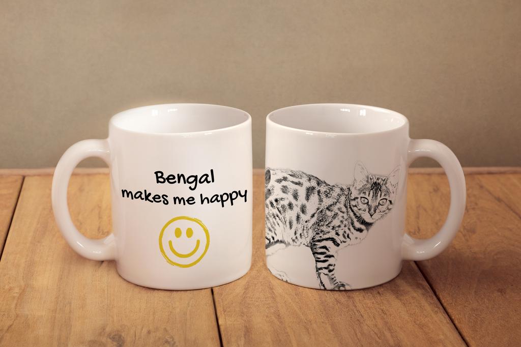 Bengal - Cat Mug, Cheerful Mug for a Dog Lover, Personalized Gift from the Art-Dog Brand