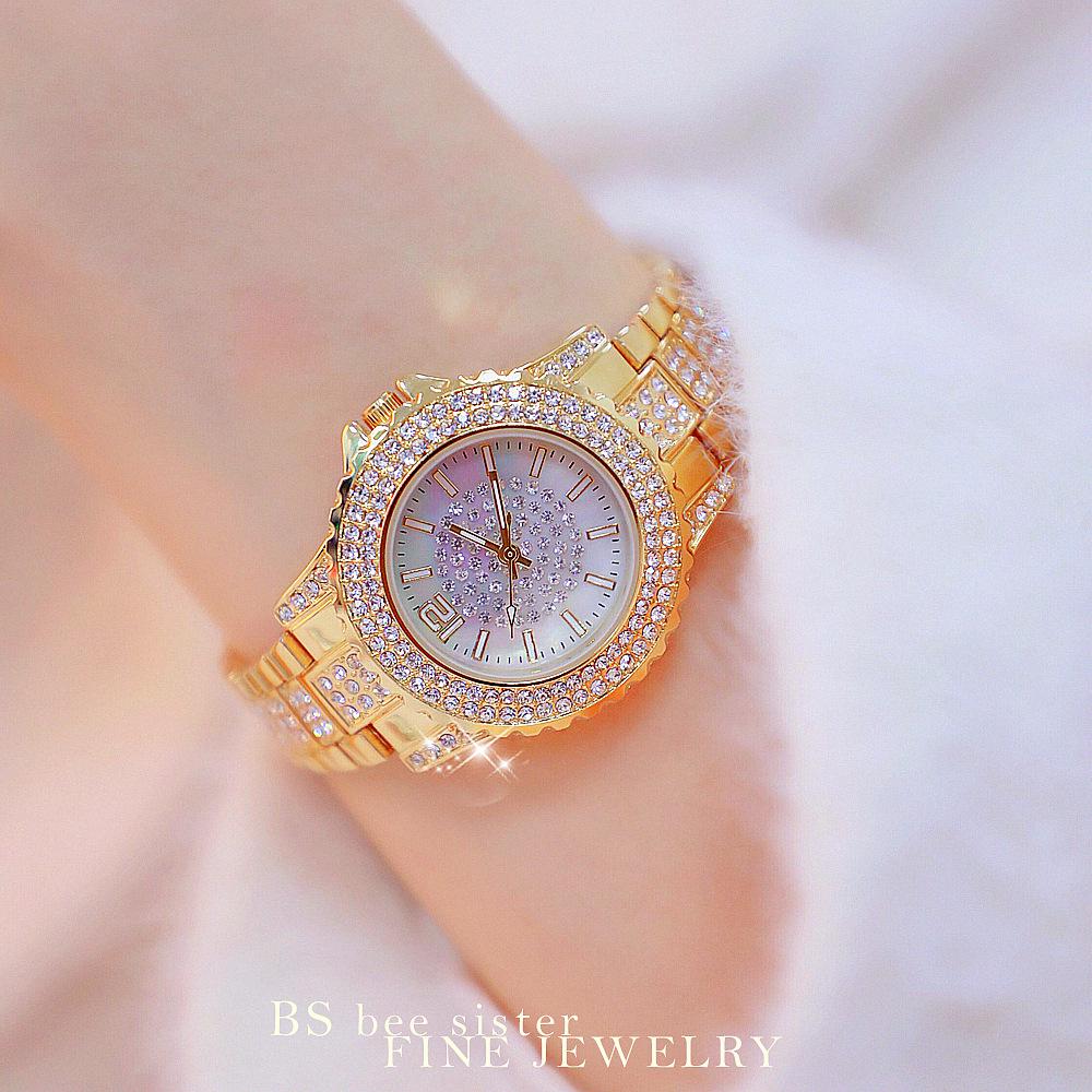 BEE SISTER BS Ladies Retro Wrist Watches Women Watches Stainless Steel Silver Clock Women Quartz Watches