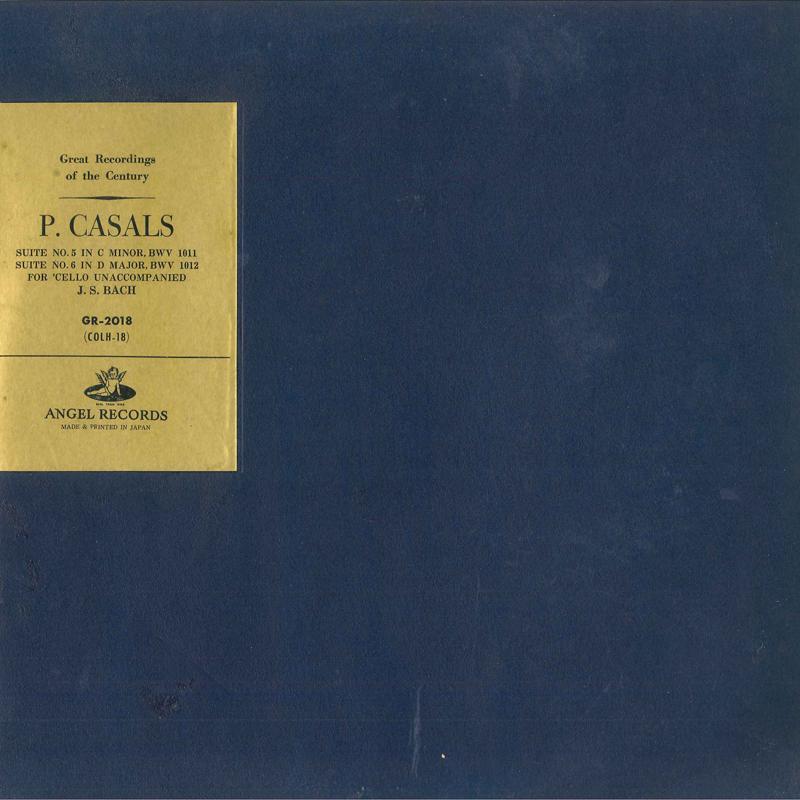 

LP Record PABLO CASALS - J.s.bach Suite No.5 In C Minor, Bwv GR2018 ANGEL - Japan Obi Classical Used