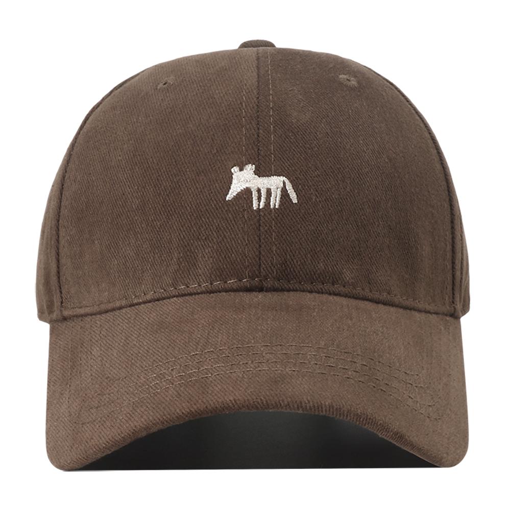 

New Animal Fox Embroidered Baseball Hat Peaked Snapback Cap Adjusted Large Head Circumference Hats For Men Women 58-65CM