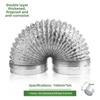 Conduit de ventilation universel en aluminium pour hottes de cuisine et de salle de bain