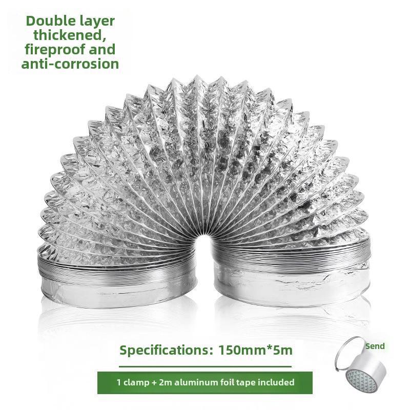Conduit de ventilation universel en aluminium pour hottes de cuisine et de salle de bain