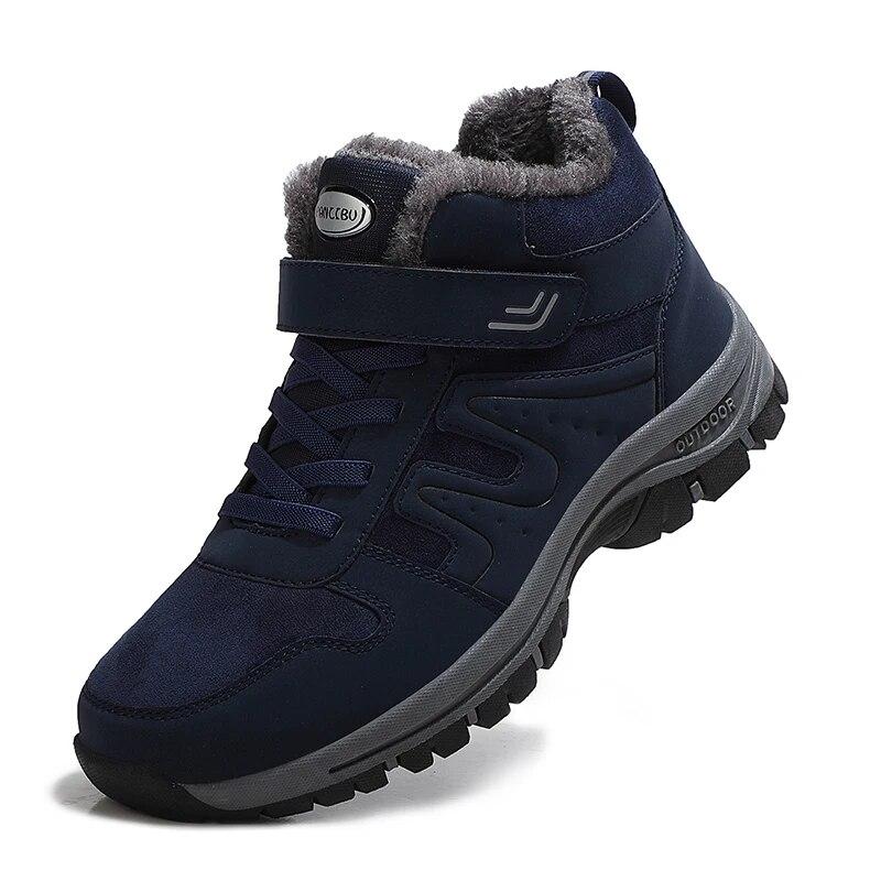 Warm Men Winter Boots Outdoor Plush Warm Ankle Boots Lightweight Couple Walking Shoes Women Waterproof Snow Boots Winter Cotton Shoes