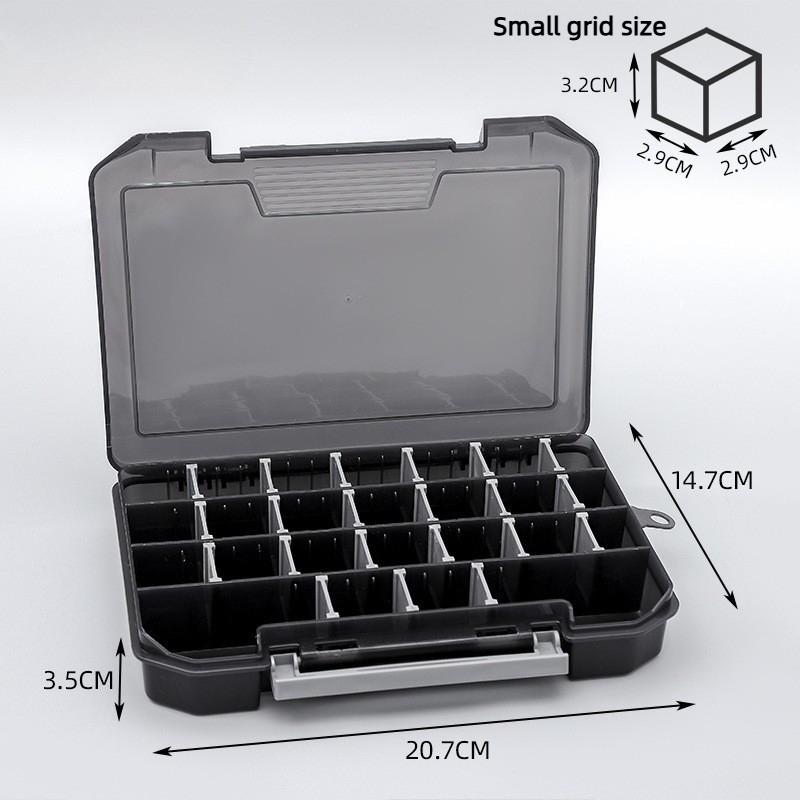 Adjustable Multi-Grid Parts Organizer Transparent Plastic Storage Box for Electronic Components Jewelry&Accessories Storage Box чёрный