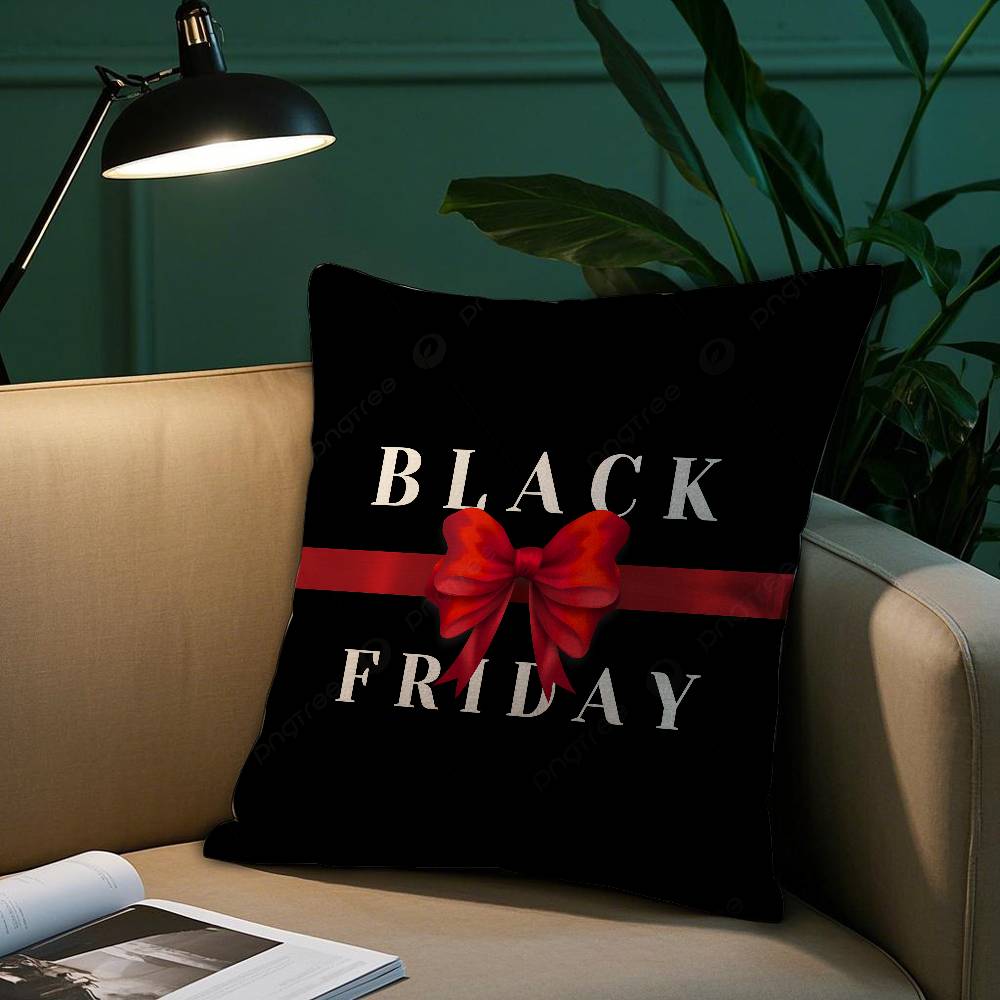 Black Friday Pillow Case Cozy Plush Pillow Cover Double Side Printed – Home Gift for Bedroom Decor
