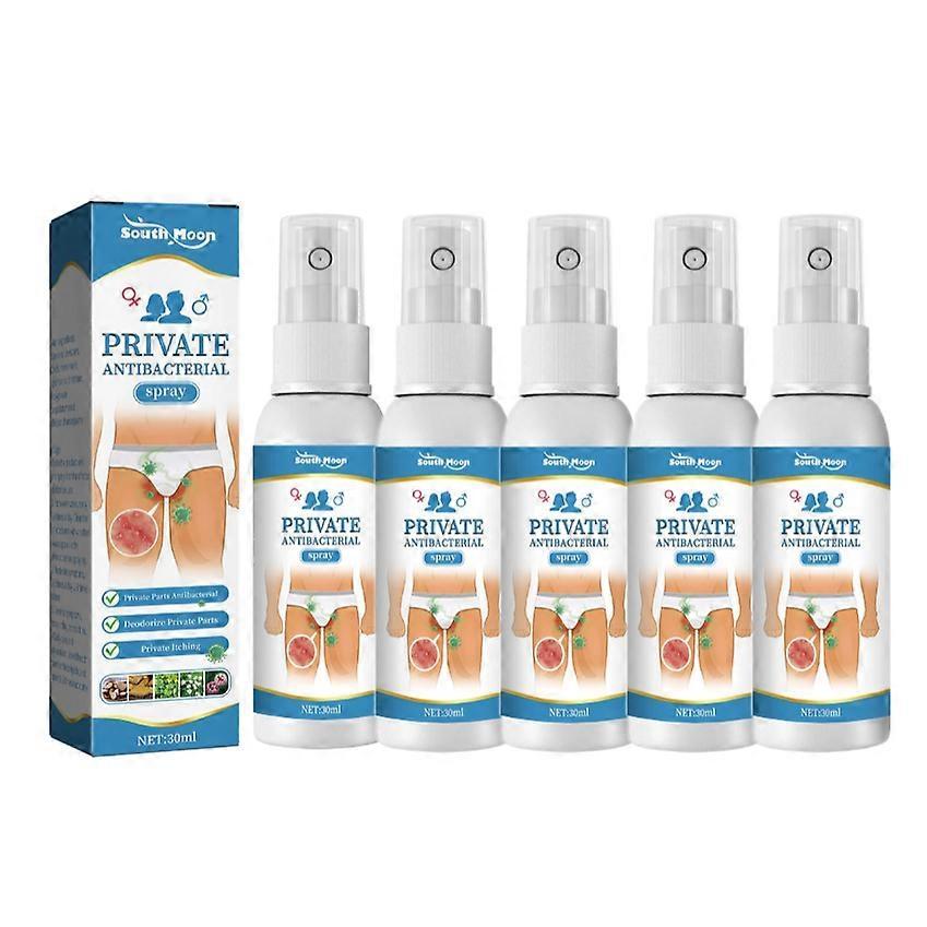 1-5x Private Antibacterial Spray, Anti Itch Spray, Natural Herbal Private Parts External Itching Spray, Instant Cooling and Soothing, For Women Men