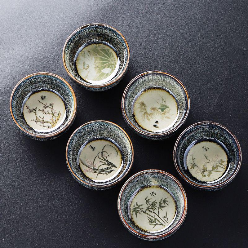 Large Capacity Ceramic Tea Cup Set - Japanese-Chinese Style for Office & Home