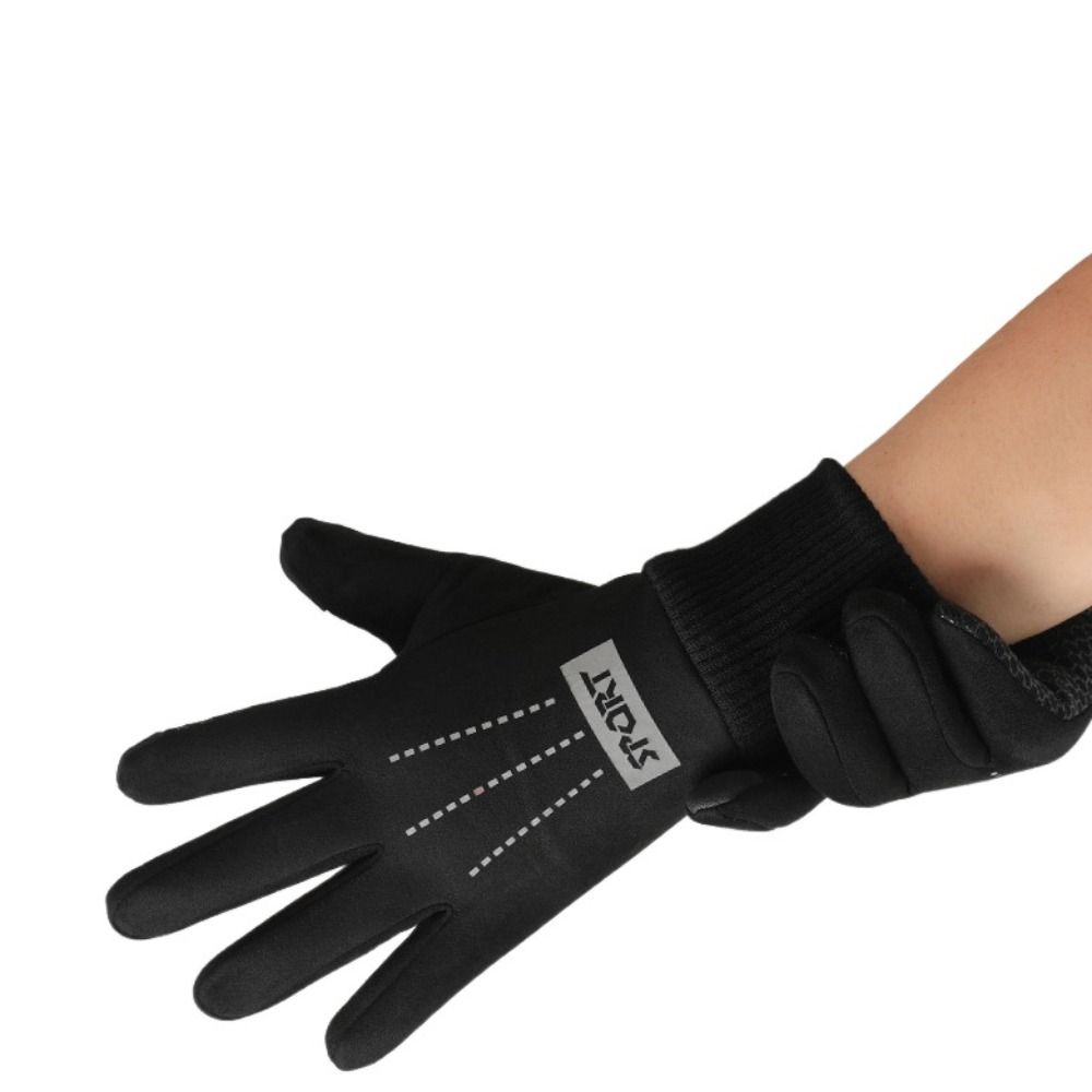 Windproof Suede Gloves Keep Warm Full Finger Mittens Soft Winter Warm Gloves Outdooor