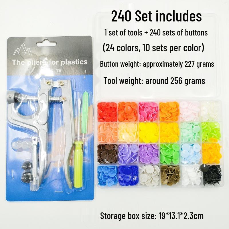 Colorful T5 Resin Snap Fasteners for Children's Installation - No-Sew Plastic Snap Buttons