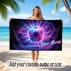 Soccer Theme Beach Towel Personalized Custom Name & Text Soft Quick Dry Beach Towel for Swimming Travel