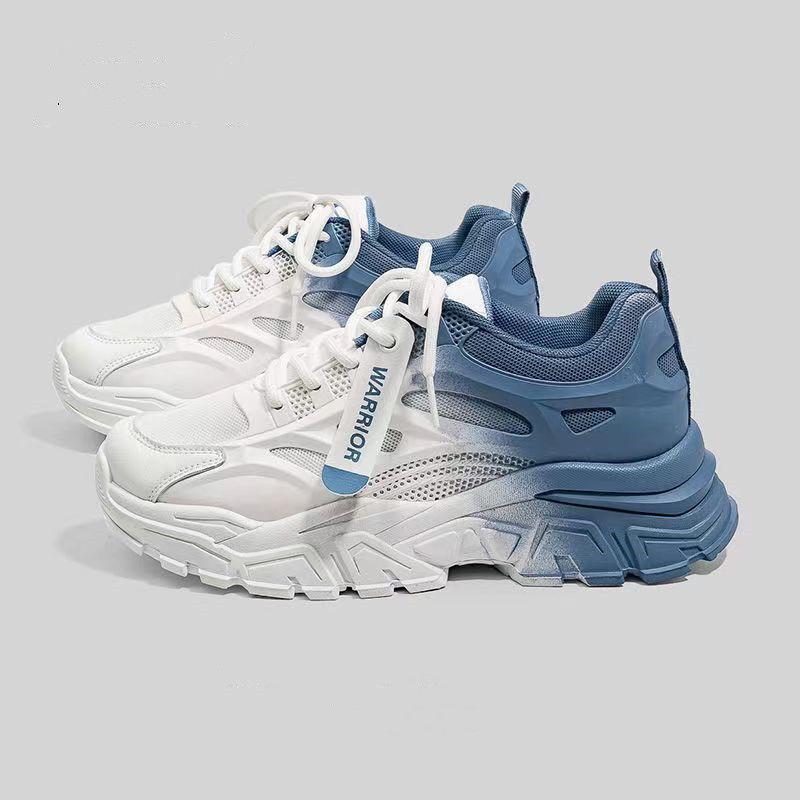 

Daddy Shoes женские летние новые сетчатые дышащие универсальные повседневные кроссовки с толстой подошвой Tide 40 синий