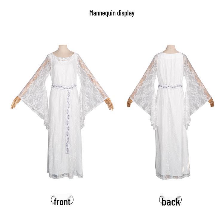 Galadriel Elf Queen Medieval Court Cosplay Dress