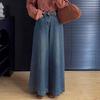 Women's Loose High-Waisted Straight-Leg Jeans Autumn Vintage Wide-Leg Long Pants