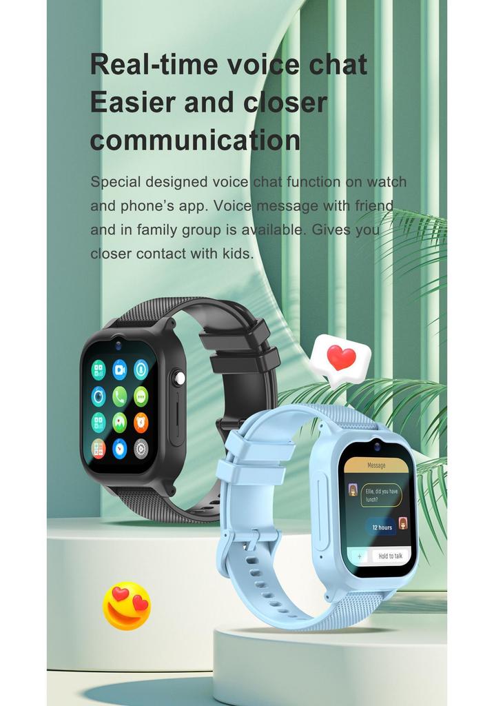 Euro-Asian 4G K26 Kids' Smartwatch with GPS, Camera, and Multi-language Support