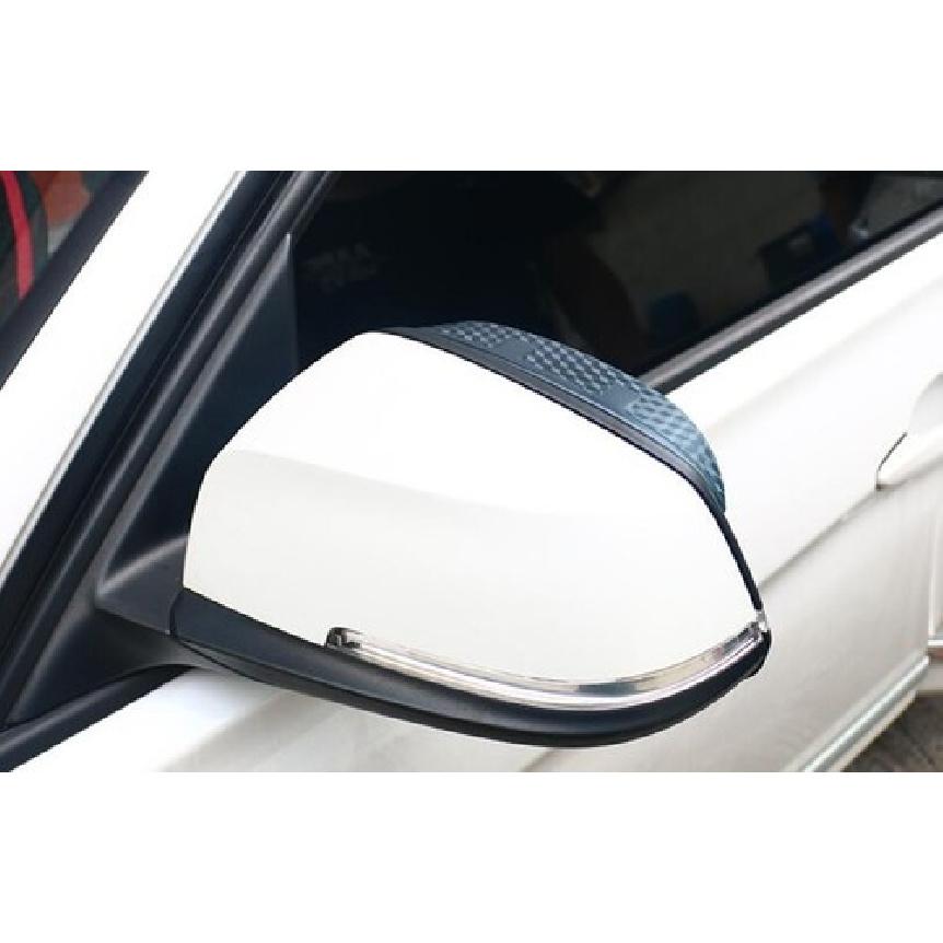 Rear View Mirror 2013- Rain Eyebrow Trim For BMW 3-Series ABS Carbon Fiber