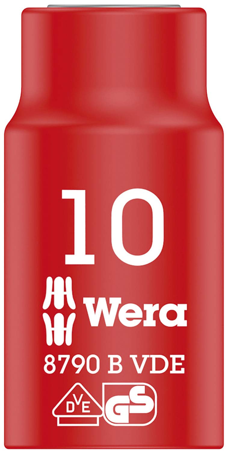 

WERA Привод Изолированный 10мм 46мм Общая 004954 3/8 Головка, Шестигранная, Длина,