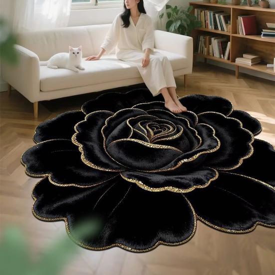 Floor Mat Traditional Chinese Floral Design Multiple Sizes Bedroom Soft Rug Living Room Bedroom Door