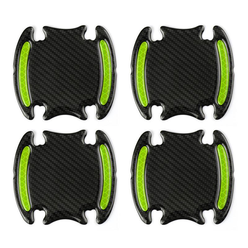 "Car Reflective Decorative Stickers: Carbon Fiber Door Bowls, Mirrors, Wheel Eyebrows & Bumper Anti-Collision Strips"