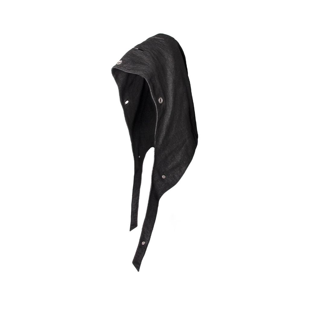2025 Punk Techwear Style Metal Eyelets Full Head Cap Men Street Dance Hip Hop Hood Headwear