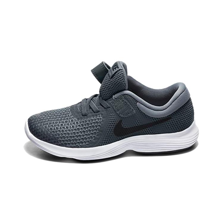 Nike REVOLUTION 4 Cushioning Low Top Kids' Running Shoes Gray Children Aged 3 7 Years Old 943305-005