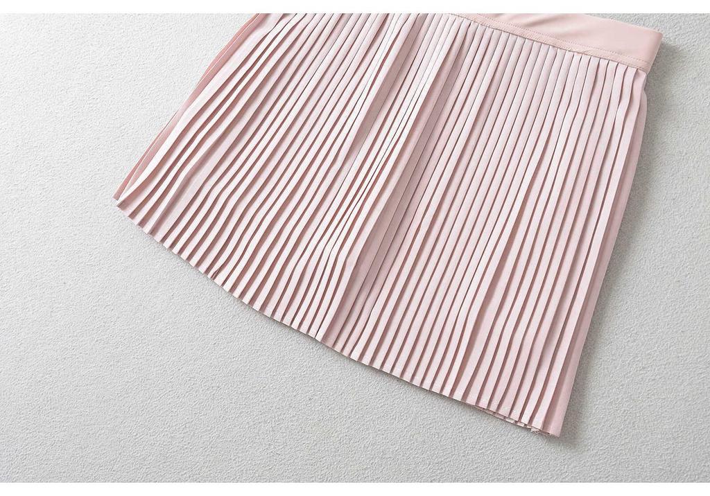 Quick-Dry High Waist Pleated Tennis Skirt - Anti-exposure A-line for Yoga & Sports